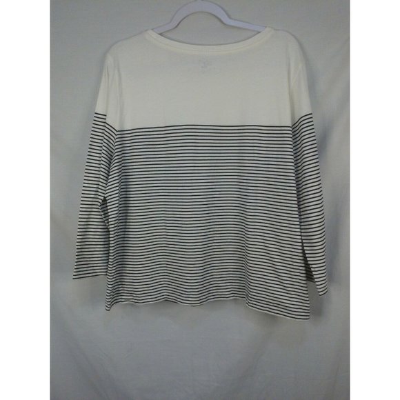 Loft Sleep XL Black White Striped Shirt NWT Ann Taylor - Picture 3 of 3